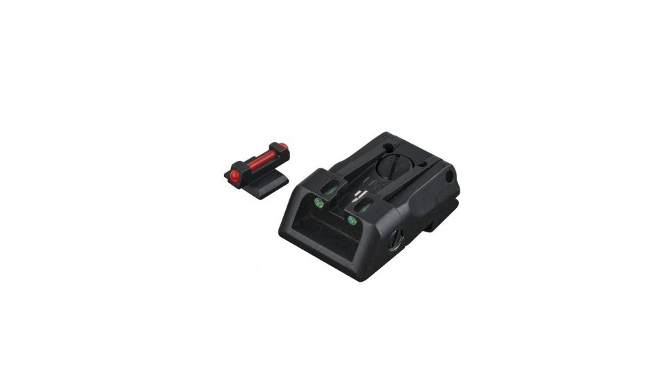 LPA Adjustable Red Front Green Rear Fiber Optic Sight Set, Kimber 1911, Black, SPS09KI6F