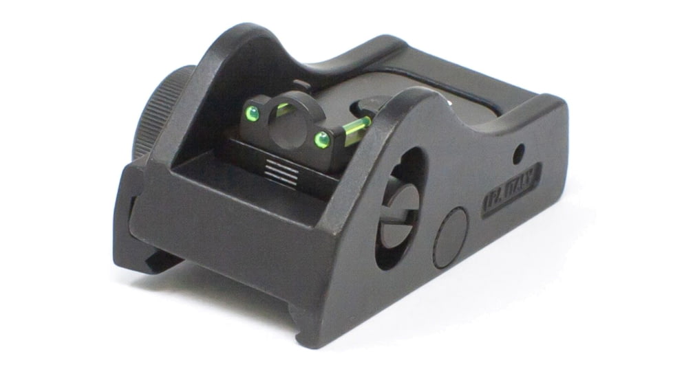 LPA Adjustable Shotgun Rear Sight Picatinny Rail, Fiber Optic Ring, Black, BAR11W+D5