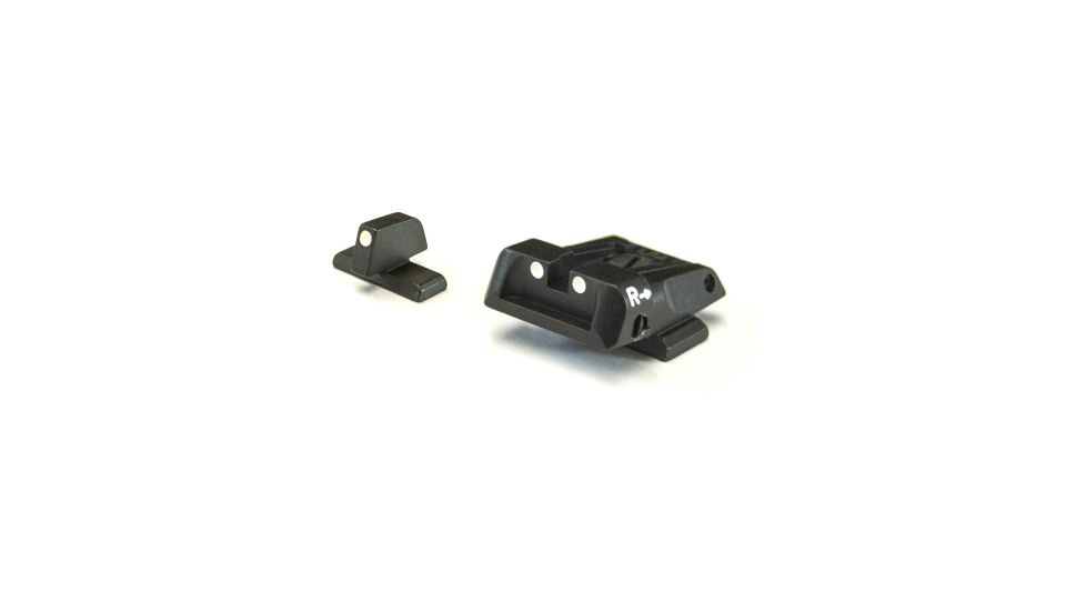 LPA Adjustable White Dot Sight Set, Beretta APX, Black, SPS10XE30