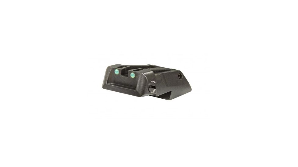 LPA Fully Adjustable Fiber Optic Rear Sight For 1911 Ria, S&amp;W, OEM Universal, .472in Dovetail, Black, MPS1KBFO