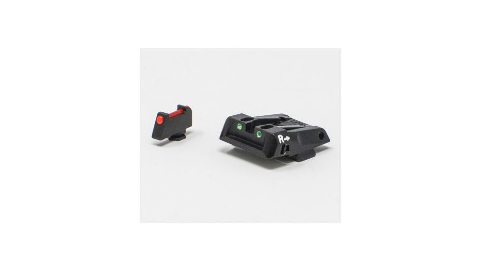 LPA SPF Fiber Optic Adjustable Sight Set For Glock 17-41, Black, SPF16GL