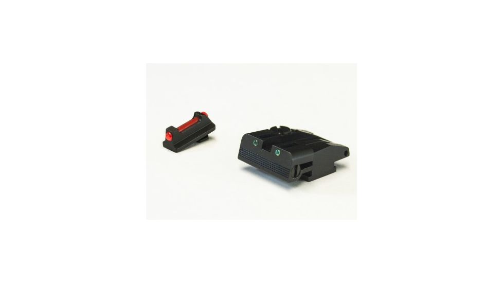 LPA SPF Fiber Optic Adjustable Sight Set For Walther P99, PPQ, PPQM2, No 22 Rimfire, Black, SPF15WA