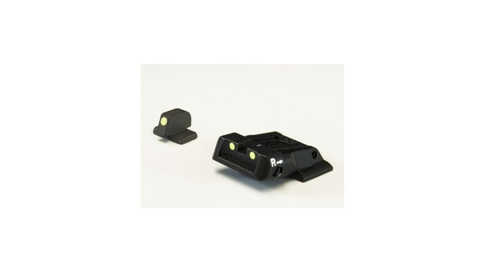 LPA SPL Fully Adjustable Luminova Night Sight Set For S&amp;W M&amp;P, Black, SPL02SW
