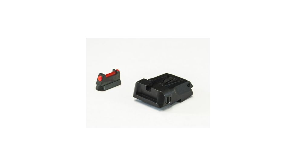 LPA SPS Fully Adjustable Fiber Optic Front Sight Set For CZ Shadow, Black, SPS06CZ6F