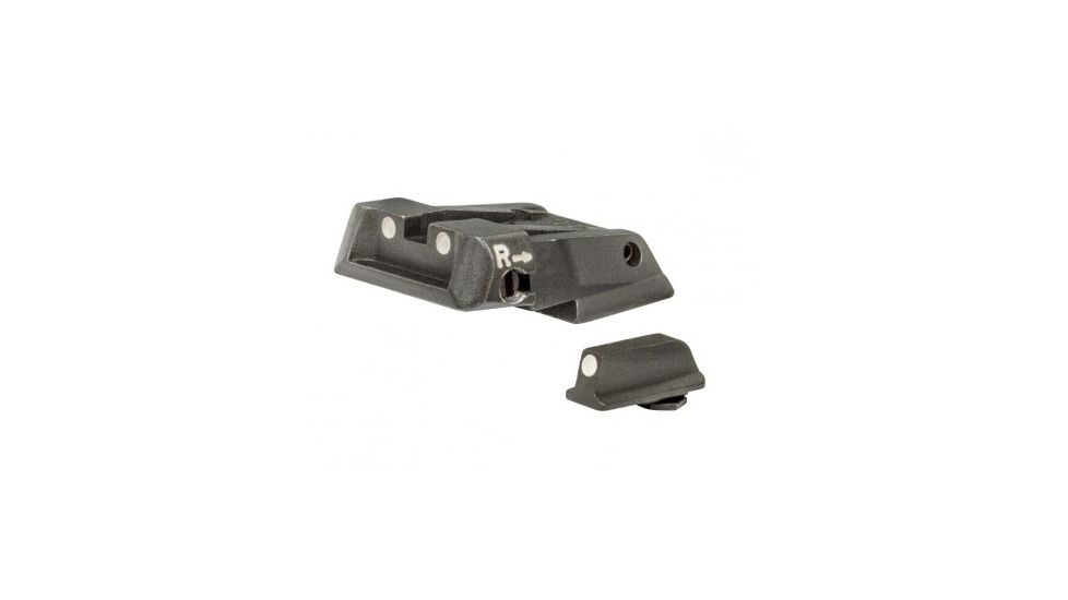 LPA SPS Fully Adjustable White Dot Sight Set For Walther PPQ Q5 Match, Black, SPS13WA30
