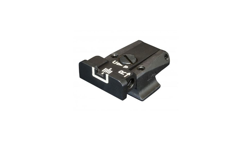 LPA TR Fully Adjustable White Outline Rear Sight For S&amp;W 645/745, Black, TR64SW18