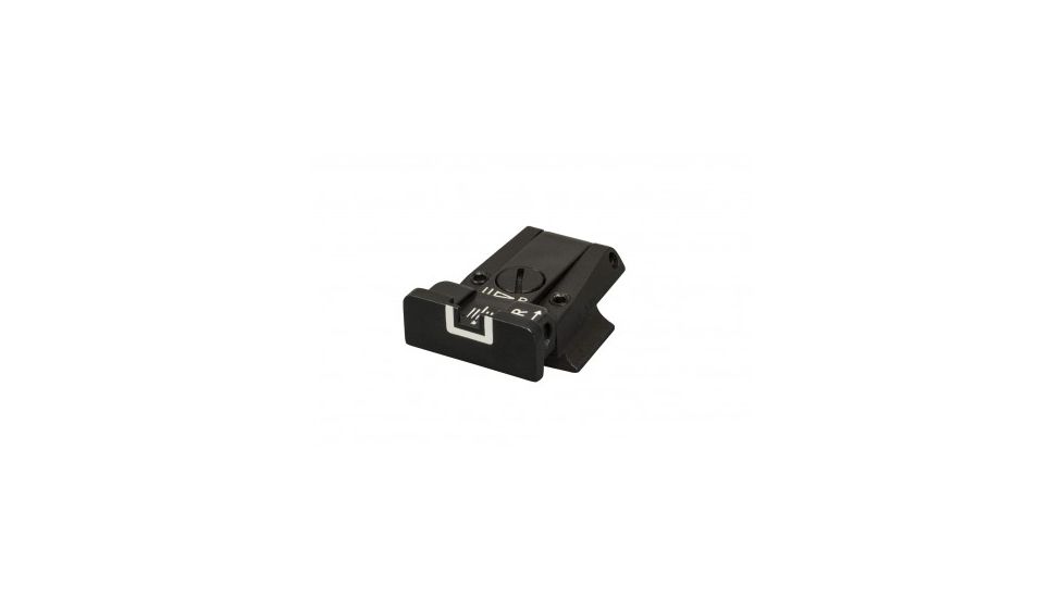 LPA TR Fully Adjustable White Outline Rear Sight For S&amp;W Cal. 10, 45, 3rd Gen, Black, TR68SE18