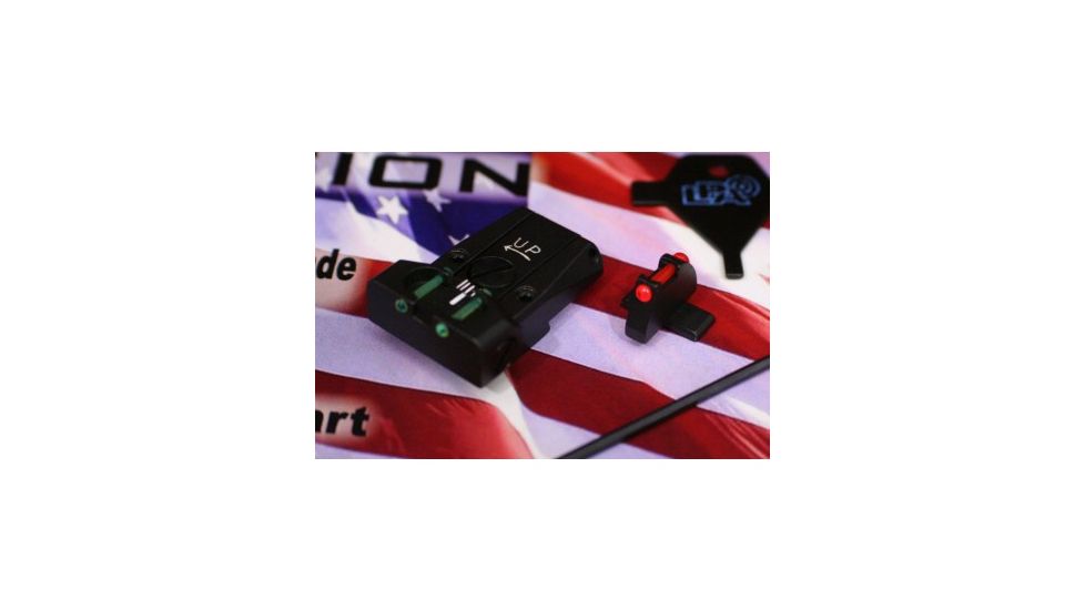 LPA TTF Fiber Optic Adjustable Sight Set For Sig Sauer P220, P225, P226, P228, P320, Black, TTF28SS