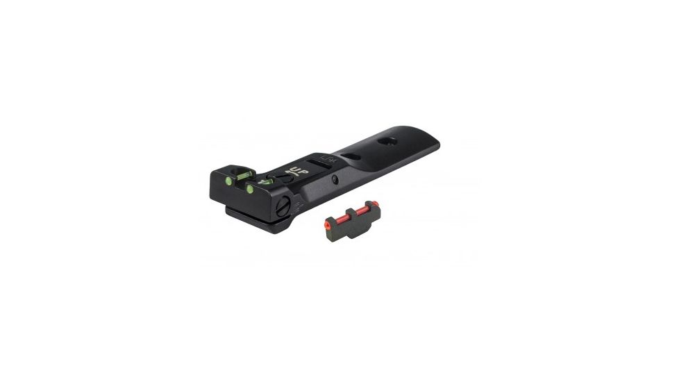 LPA TXT Fully Adjustable Fiber Optic Target Blade Pin On Front Sight Set For S&amp;W Revolver, Black, TXT02F1