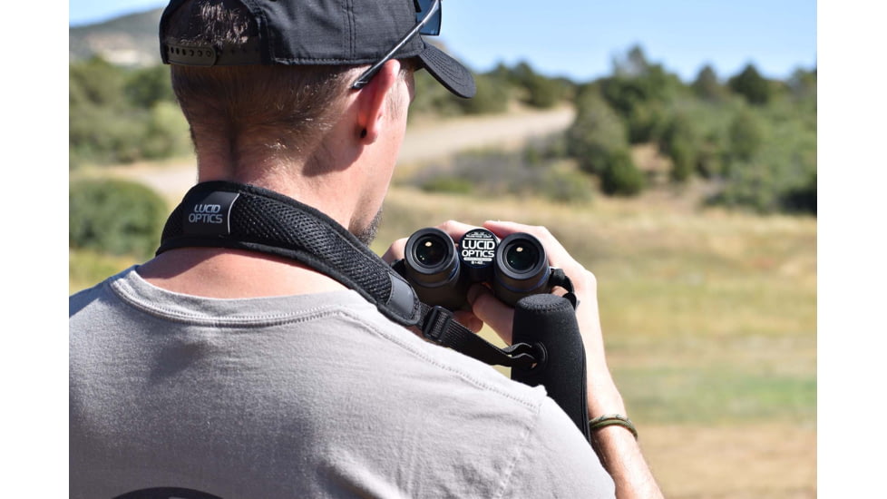 Lucid Optics Binocular 8x42mm Binocular, ED Open Frame w/ Hard Case, Matte Black, L-B8-8x42