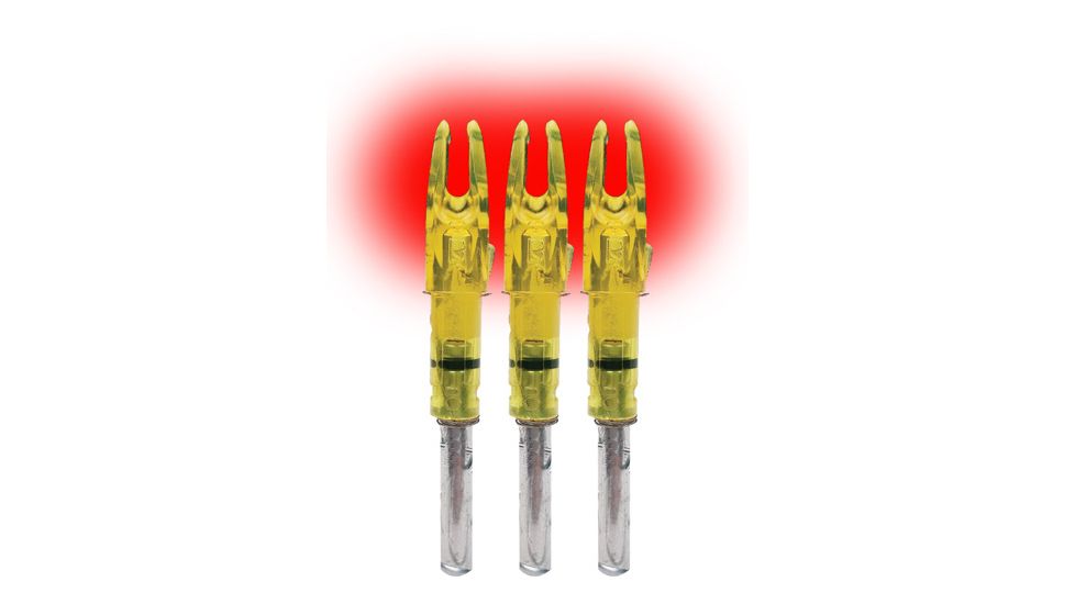 Lumenok Lighted Arrow Nock Signature Series, Red, 3pk