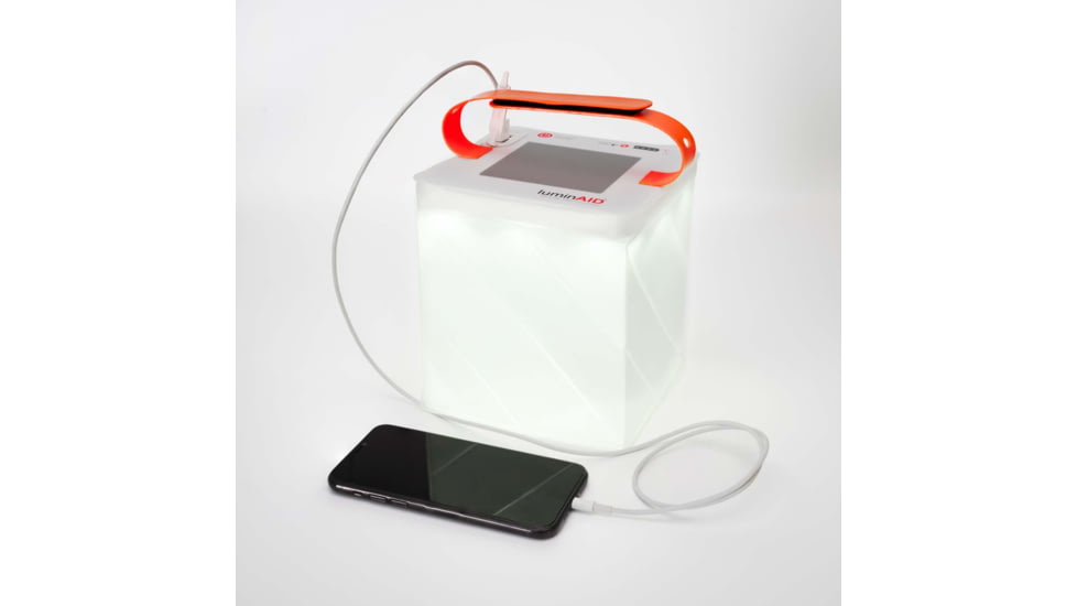 LuminAID Max QI Solar Lantern w/Phone Charger, White, 0196-0150