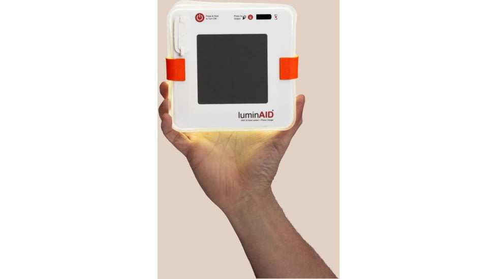 LuminAID Max QI Solar Lantern w/Phone Charger, White, 0196-0150