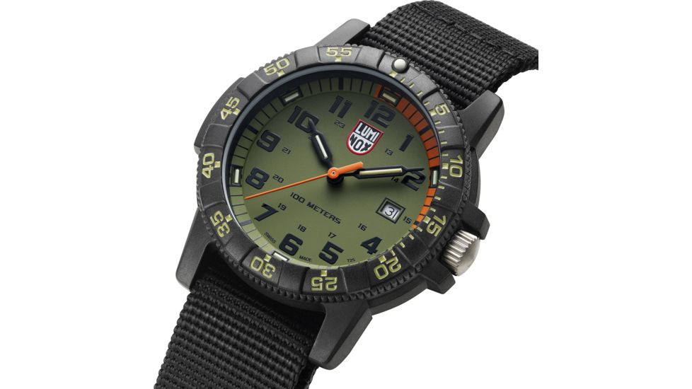 Luminox Leatherback Sea Turtle Giant Watches, Black/Green, 44 mm, 337