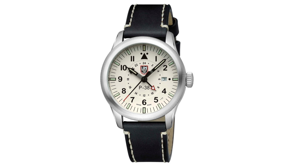 Luminox P-38 Lightening 9520 Series Watch, Beige/Black, 42mm, XA.9527