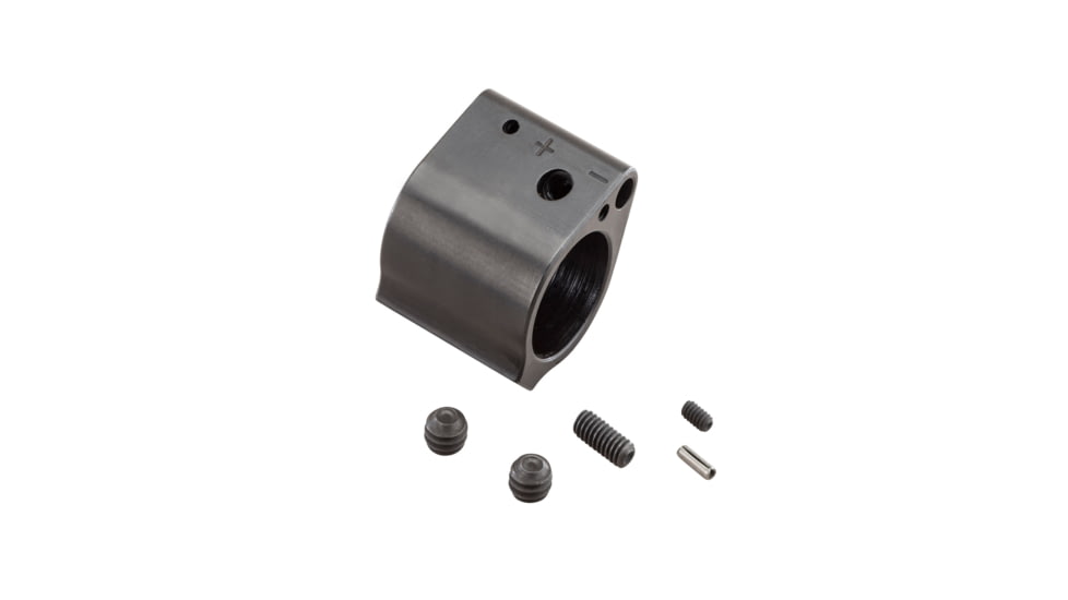 Luth-AR Adjustable Gas Block, AR-15/ M16, 5.56x45mm NATO/ .223, .750in Inner Diameter, 4140 Chrome Moly Vanadium, Nitride, Black, GB-750-A