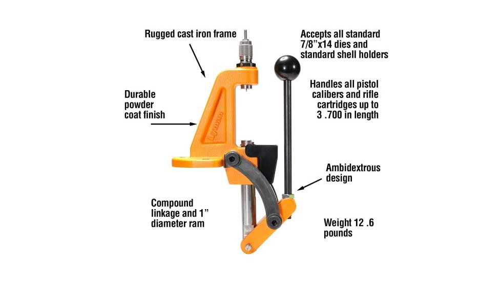 Lyman Brass Smith Ideal Press, Iron Frame, Orange, 7726500