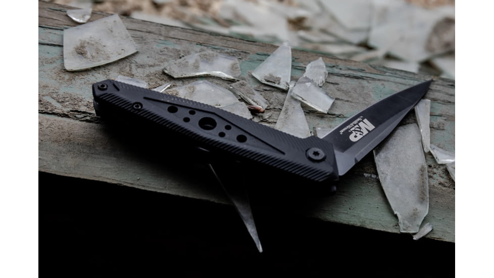 M&amp;P M2.0 Spring Assisted Folding Knife, 3.3in, 8Cr13MoV Steel Blade, 4.6in, Rubberized Aluminum Handle, FDE, 1100076