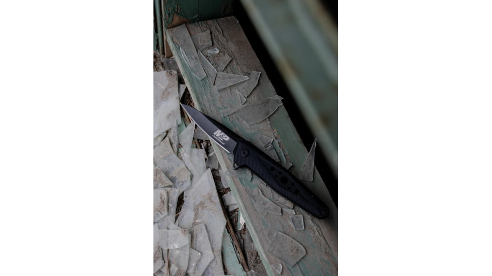 M&amp;P Ultra Glide Flipper Knife, 2.75in, Stainless Steel Blade, 4.12in, Polymer Handle, Black, 1100074