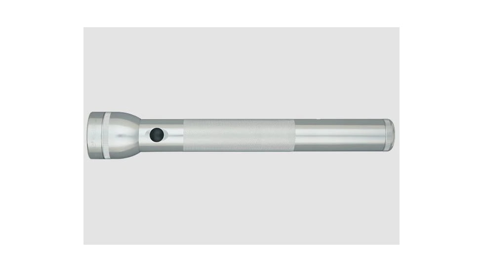 Maglite 4 D-Cell Incandescent Xenon Flashlight, D Cell Alkaline, White, 98 Lumens, Silver, Blister, S4D106