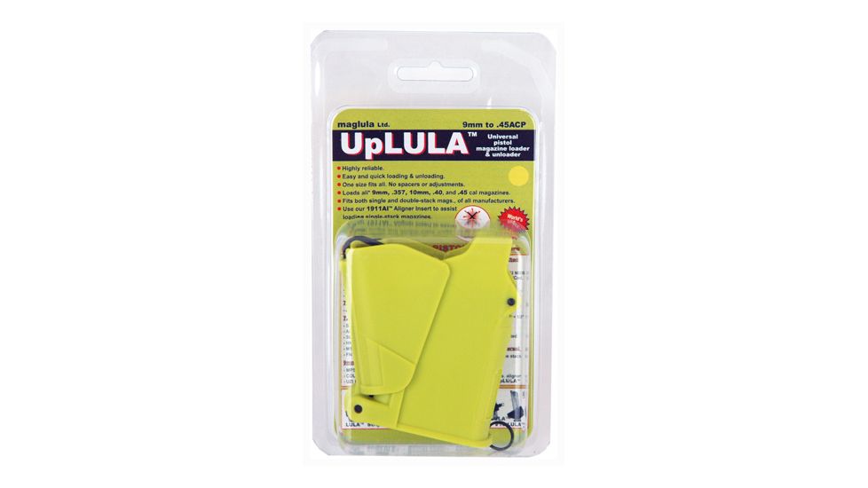 Maglula UpLULA Universal Pistol Magazine Speed Loader, 9mm to .45 ACP, Lemon Yellow, UP60L