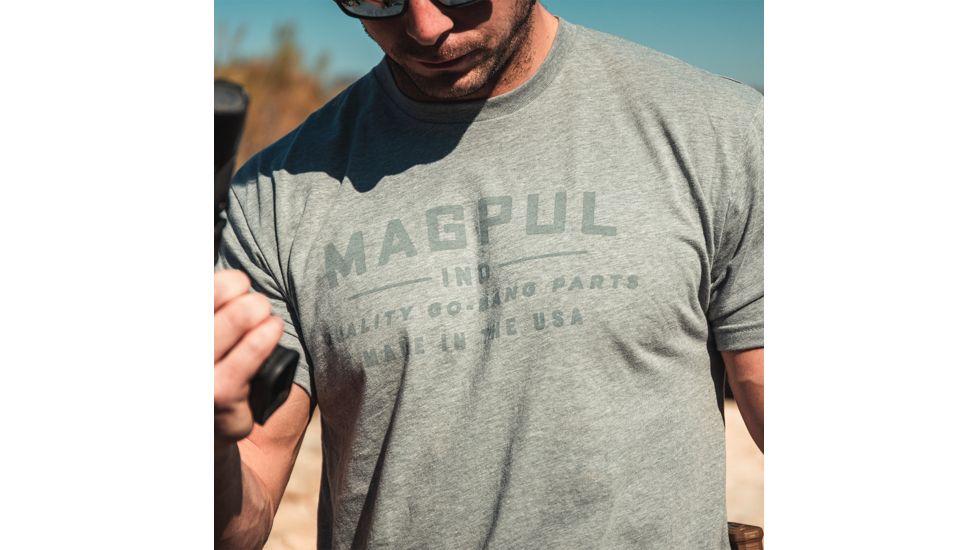 Magpul Industries Go Bang Parts CVC T-Shirt, Athletic Heather, Medium, MAG1112-030-M