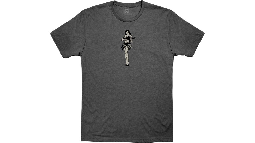 Magpul Industries Hula Girl CVC T-Shirt, Charcoal Heather, Small, MAG1117-011-S