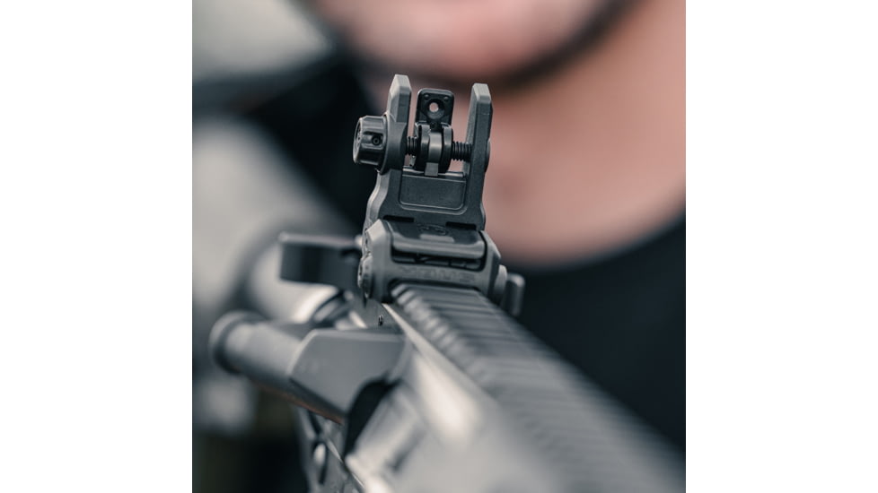 Magpul Industries MBUS 3 Sight, Rear, AR10, AR15, M4, M16, M110, SR25, Black, MAG1167-BLK