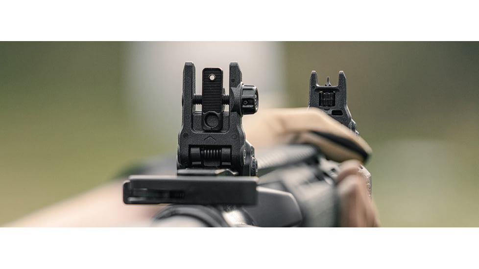 Magpul Industries MBUS 3 Sight, Rear, AR10, AR15, M4, M16, M110, SR25, Black, MAG1167-BLK