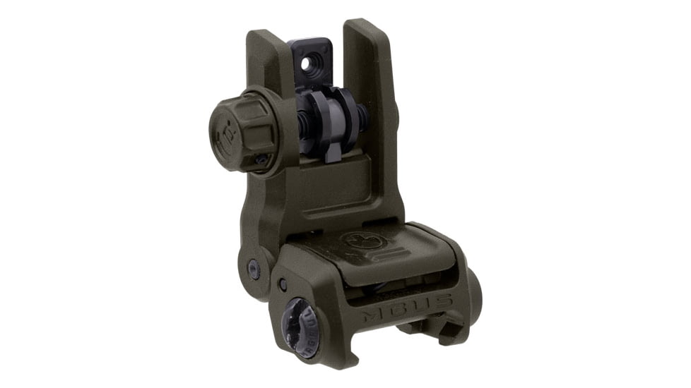 Magpul Industries MBUS 3 Sight, Rear, AR10, AR15, M4, M16, M110, SR25, Olive Drab Green, MAG1167-ODG