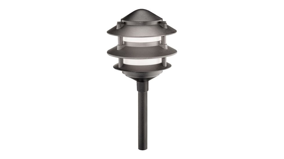 Malibu 11 Watt Black Cast Metal Tier Low Voltage Outdoor Light,Black 8301-9200-01