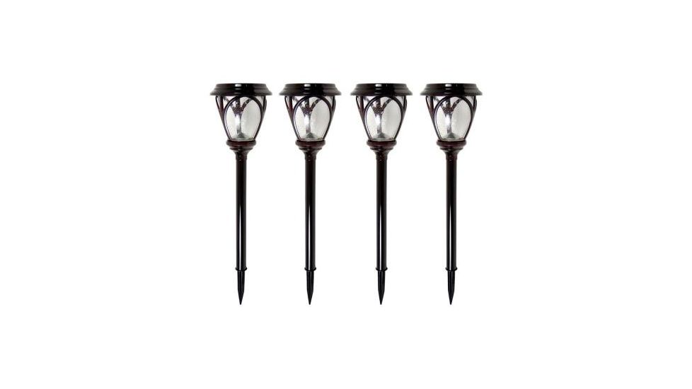 Malibu LED Solar Metal Pathway Lights 4pk,Bronze 8522-3103-04