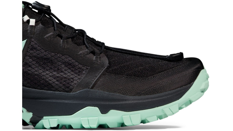 Mammut Sertig TR Low Running Shoe - Mens, Black/Neo Mint, 10.5US, 3030-04940-00733-1105