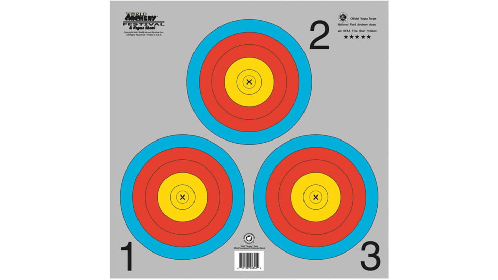 Maple Leaf Press Maple Leaf NFAA Indoor Vegas 3-Spot Target, 25 pk, 1006504