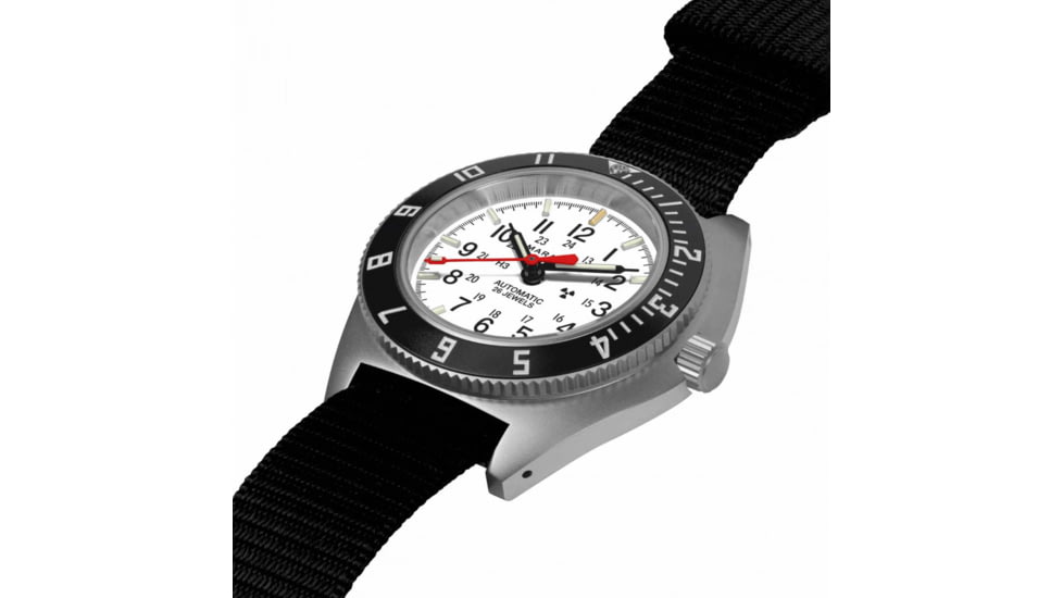 Marathon Arctic Steel Navigator w/ Date Automatic Unisex Watches, 41mm, Sapphire, Ballistic Nylon Strap, Black, WW194030SS-0501