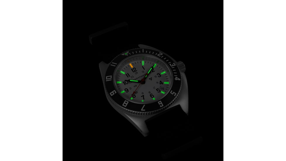 Marathon Arctic Steel Navigator W/ Date On Nylon Defstan Watch, White, 41mm, WW194013SS-0503