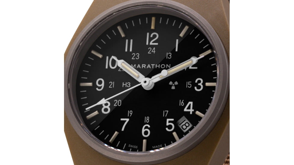 Marathon General Purpose Quartz Wristwatch w/ Date and Trtitium, Desert Tan, WW194015DT-0103