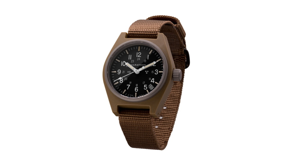 Marathon General Purpose Quartz Wristwatch w/ Date and Trtitium, Desert Tan, WW194015DT-0103