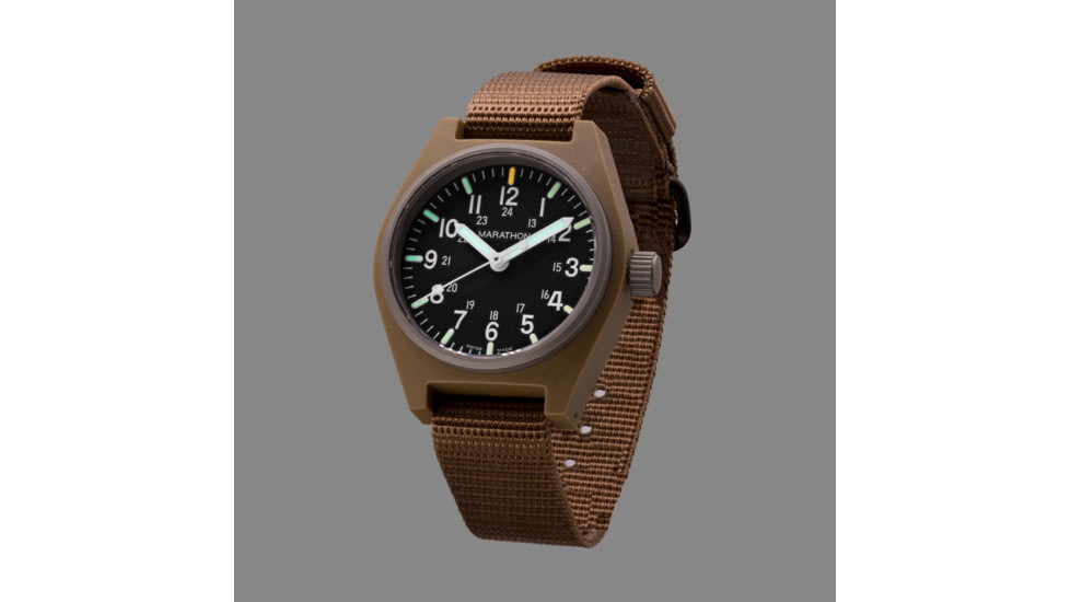 Marathon General Purpose Quartz Wristwatch w/ Maraglo, Desert Tan, WW194009DT-0103