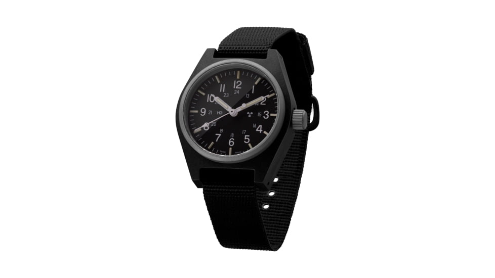 Marathon General Purpose Quartz Wristwatch w/ Tritium, No Government Markings, Black, WW194004BK-0801
