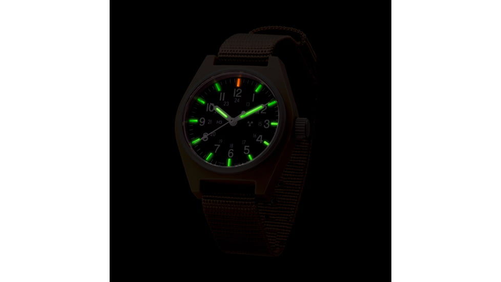 Marathon General Purpose Quartz Wristwatch w/ Tritium, No Government Markings, Desert Tan, WW194004DT-0803