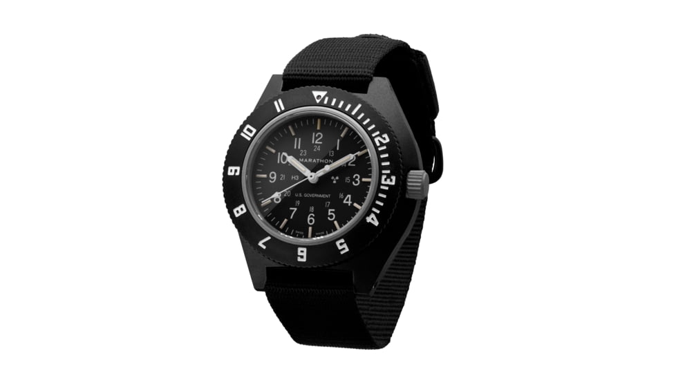 Marathon Pilots Navigator Wristwatch w/Tritium, Black, WW194001BK-0001