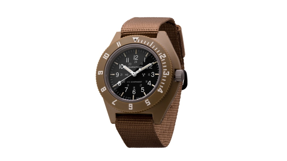 Marathon Pilots Navigator Wristwatch w/Tritium, Desert Tan, WW194001DT-0001