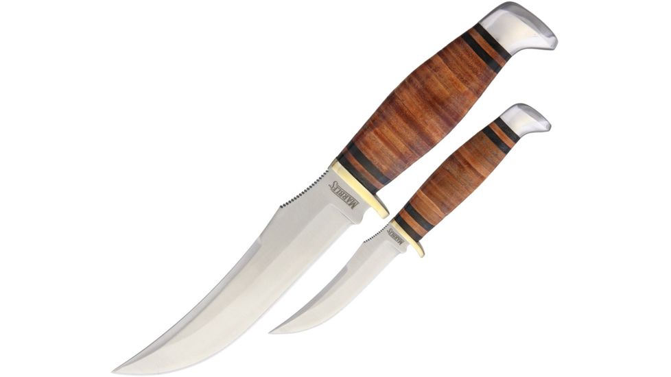 Marbles 2 Pc Stainless Steel Hunting Knife Set,6.25in Hunter Knife and 9.75in Skinner, MR396/MR397 SET