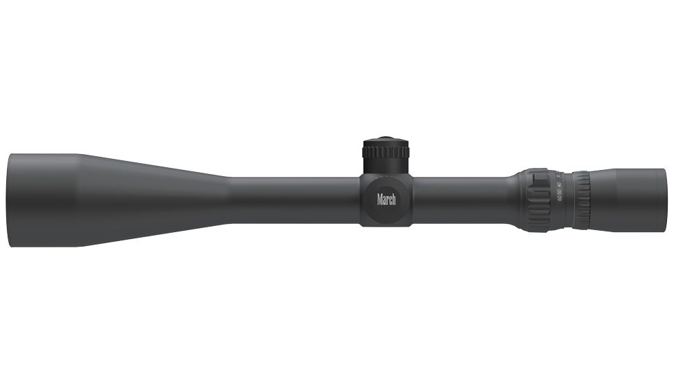 March Scopes 10X-60X52, Normal Turret Rifle Scope, 3/32Moa Dot Reticle, Black, NSN None, D60V52L-3/32MOA-DOT