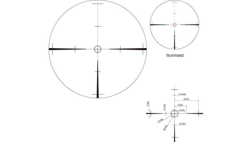 March Scopes 1X-8X24, Tactical Turret Rifle Scope, Fmc-1 Reticle, With Illumination, Black, NSN None, D8V24FIML-FMC-1
