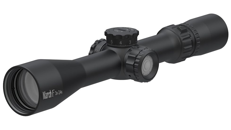 March Scopes 3X-24X42, Tactical Turret Rifle Scope, Fml-1 Reticle, With Illumination, Black, NSN None, D24V42FIML-FML-1