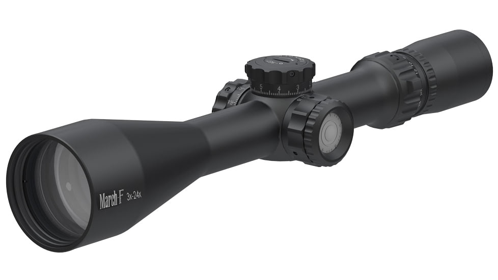 March Scopes 3X-24X52, Tactical Turret Rifle Scope, Fml-1 Reticle, With Illumination, Black, NSN None, D24V52FIML-FML-1