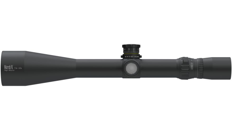 March Scopes High Master 10X-60X56, Tactical Turret Rifle Scope, Mtr-1 Reticle, With Illumination, Black, NSN None, D60HV56TI-MTR-1