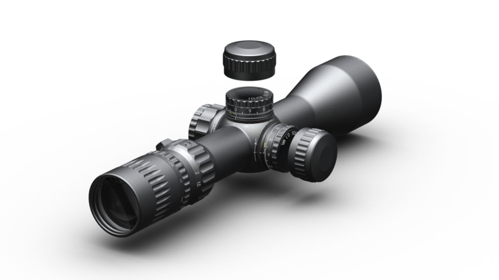 March Scopes 1.5-15X42mm Tactical Turret Rifle Scope, 30mm Tube, SFP, MTR-5 Reticle, with 6-level Illumination, Black, NSN None, D15V42TI MTR-5 Reticle